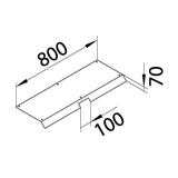 tehalit.AK Pokrywa kanału napodł Kąt zew 1-str skos dł. 800mm 200x70mm stal AKBA2000701 HAGER