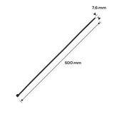 Opaski zaciskowe EXTREME 7.6 × 500 mm, czarne, 50 szt.