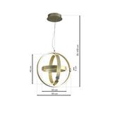 Milagro lampa wisząca LED Sirius 80W 4000lm 4000K złota ML6187