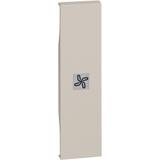 LIVING NOW - KLAWISZ Z OKIENKIEM PODŚWIETLENIA  WENTYLACJA  - 1 MODUŁ - PIASKOWY BEŻ, Bticino