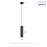 OPRAWA MADARA MINI RING GU10 ZWIS BAZA 230V IP20 fi55*200mm CZARNY kabel 1m