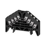 PRV 4 SW 35X7.5 WS Zacisk rozdzielacza krosowego, PUSH IN, 1.5, 250, 10 A, liczba przyłączeń: 16, TS 35 x 7.5, czarny, kolor elementów uruchamiających: biały /20szt./ 1173840000 WEIDMÜLLER