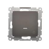 Simon 54 Przycisk „światło” z podświetleniem LED 16A z. śrub. brąz mat