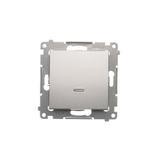 Simon 54 Łącznik krzyżowy z podświetleniem LED bez piktogramu 10A 250V szybkozłączka srebrny mat DW7L.01/X/43 KONTAKT