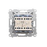 Simon 55 Przycisk zwierny poczwórny 10 AXm szybkozłączka Jasnoszary mat