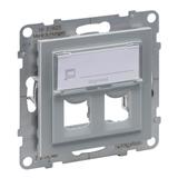 Suno Adapter Systimax Podwójny Aluminium 721346 LEGRAND
