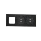 Simon 54 Touch Panel dotykowy S54 Touch 3 moduły 2 pola dotykowe pionowe + 2 pola dotykowe pionowe + 1 otwór na osprzęt S54 zastygła lawa DSTR3330/73 KONTAKT