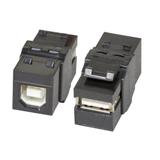 Adapter Keystone Snap-In USB 2.0 typ A-B czarny