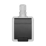 AQUANT 2K gniazdo natynkowe pojedyncze z uziemieniem 2P+Z IP 65 - kolor szary 7035/7016 5041-65 EP Nasielsk