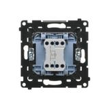 Simon 55 Przycisk zwierny /dzwonek/ z podświetleniem LED szybkozłączka Grafitowy mat