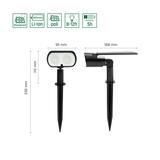 OCULUS SOLARIS CCT IP65 290x188x95mm czarna wbijana/z podstawką + pilot