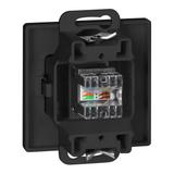 Gniazdo 1xRJ45 Cat5 Pearl, RJ45-5CAT/P1, czarny