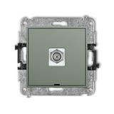 ICON Mechanizm gniazda antenowego pojedynczego typu F (SAT) niklowany, bez pola opisowego szałwiowy