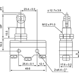 ŁĄCZNIK MINIATUROWY POPYCHACZ Z ROLKĄ MS1308 SPAMEL