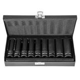 Nasadki udarowe 1/2", E10-E24, zestaw 9 szt., CrMo