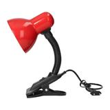 LATSA, lampa biurkowa z klipsem, 40W, E27, stal + tworzywo, czerwona DL-3/R ORNO