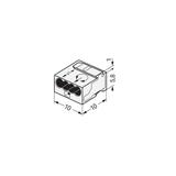 Szybkozłączka MIKRO 4x 0,6‑0,8mm2 transparentna 243‑144 /100szt./ WAGO