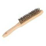 Szczotka druciana 5-rzędowa, drewniany uchwyt