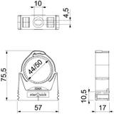 SQ-47, ZATRZASK.OBEJMY RUR.47-50,5MM