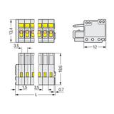 Gniazdo MCS‑MINI Classic 5‑biegunowe jasnoszare raster 3,5 mm 734‑105 WAGO