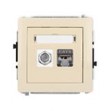 DECO Mechanizm gniazda antenowego poj. typu F (SAT) + gniazda komp. poj. 1xRJ45, kat. 6 ekranowany,