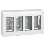 Simon Connect Obudowa natynkowa S500 4-modułowa 8x K45 kompletna czysta biel