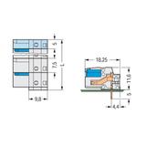 Gniazdo MCS‑MIDI Classic 12‑biegunowe jasnoszare raster 7,5mm 722‑842 /25szt./ WAGO