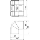 GK-AH53100AL, Naroże zewnętrzne, ruchome