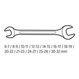 Klucze płaskie dwustronne 6-32 mm, zestaw 12 szt.