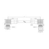 przewód CAN gniazdo kątowe/wtyczka kątowa M12 5m