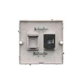 Simon Basic Gniazdo komputerowe RJ45 pojedyncze kategoria 5e . Montaż gniazda na wkręty do puszki stal inox BMF51.02/21 KONTAKT