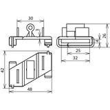 Adapter do płaskownika 30 mm, do wspornika typ FB, tworzywo
