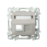 SZAFIR Obudowa gniazda pojedynczego typu Keystone skośna - kolor kaszmirowy beż