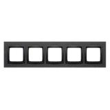 Simon 54 NATURE WMDZ-0150xS-083 Ramka 5-krotna Nature-Metal, INOX DARK, IP20/IP44. (IP44-należy zast DRN5/83 KONTAKT