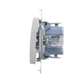 Simon 54 Łącznik dwubiegunowy 10A szybkozłączka srebrny mat