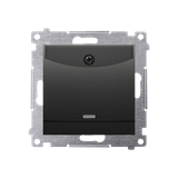 Simon 54 Łącznik hotelowy podwójny z podświetleniem czarny *Tylko do ramek S54 PREMIUM. Wymagane jes