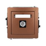 DECO Mechanizm gniazda antenowego pojedynczego typu F (SAT) niklowany brązowy metalik