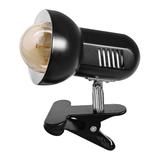 CANARD, lampka biurkowa z metalowym klipsem, 15W, E27, czarna