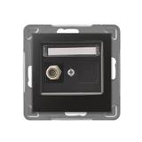 IMPRESJA Gniazdo antenowe typu F pojedyncze - kolor antracyt