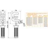 Zacisk uniwersalny U4, zakres 25/30 mm