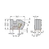 złączka do płytek drukowanych żółto-zielona raster 5 mm /300szt./ WAGO