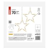 Lampki świąteczne kurtyna 70 LED sople gwiazdki 67x125 cm ciepła biel IP44 DCGW14 EMOS
