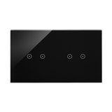 Simon 54 Touch Panel dotykowy S54 Touch 2 moduły 2 pola dotykowe poziome + 2 pola dotykowe poziome zastygła lawa DSTR222/73 KONTAKT