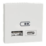 Nowa Unica, Gniazdo USB A+C 18W, białe