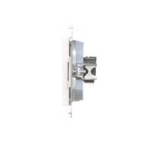 Simon 55 Gniazdo komputerowe RJ45 kategoria 5e + telefoniczne RJ12 Biały mat T5F.01/111 KONTAKT