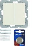 BERKER B.Kwadrat/S.1 KNX RF quicklink Przycisk podwójny płaski krem 85656282 HAGER