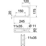 TPDG/245, WIESZAK DO KOR.SIATK.245MM FS