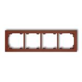 DECO Ramka uniwersalna poczwórna z tworzywa brązowy metalik