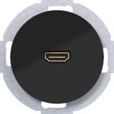 R.1/R.3 Gniazdo HDMI czarny Berker 3315422045 WLF4379BG HAGER