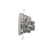 Simon 54 Gniazdo antenowe R-TV-SAT przelotowe srebrny mat DASP.01/43 KONTAKT